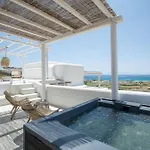 度假居 Mykonos Stone Villa Kalo Livadi Sea View