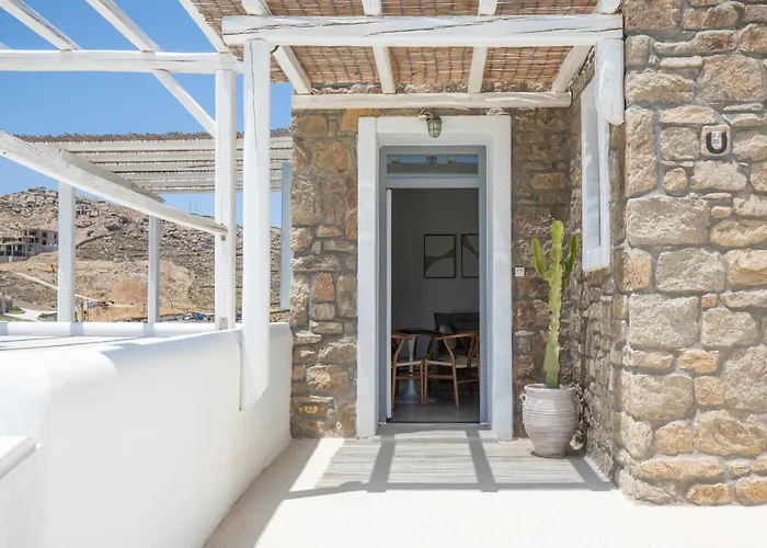 Mykonos Stone Villa Kalo Livadi Sea View Holiday home *